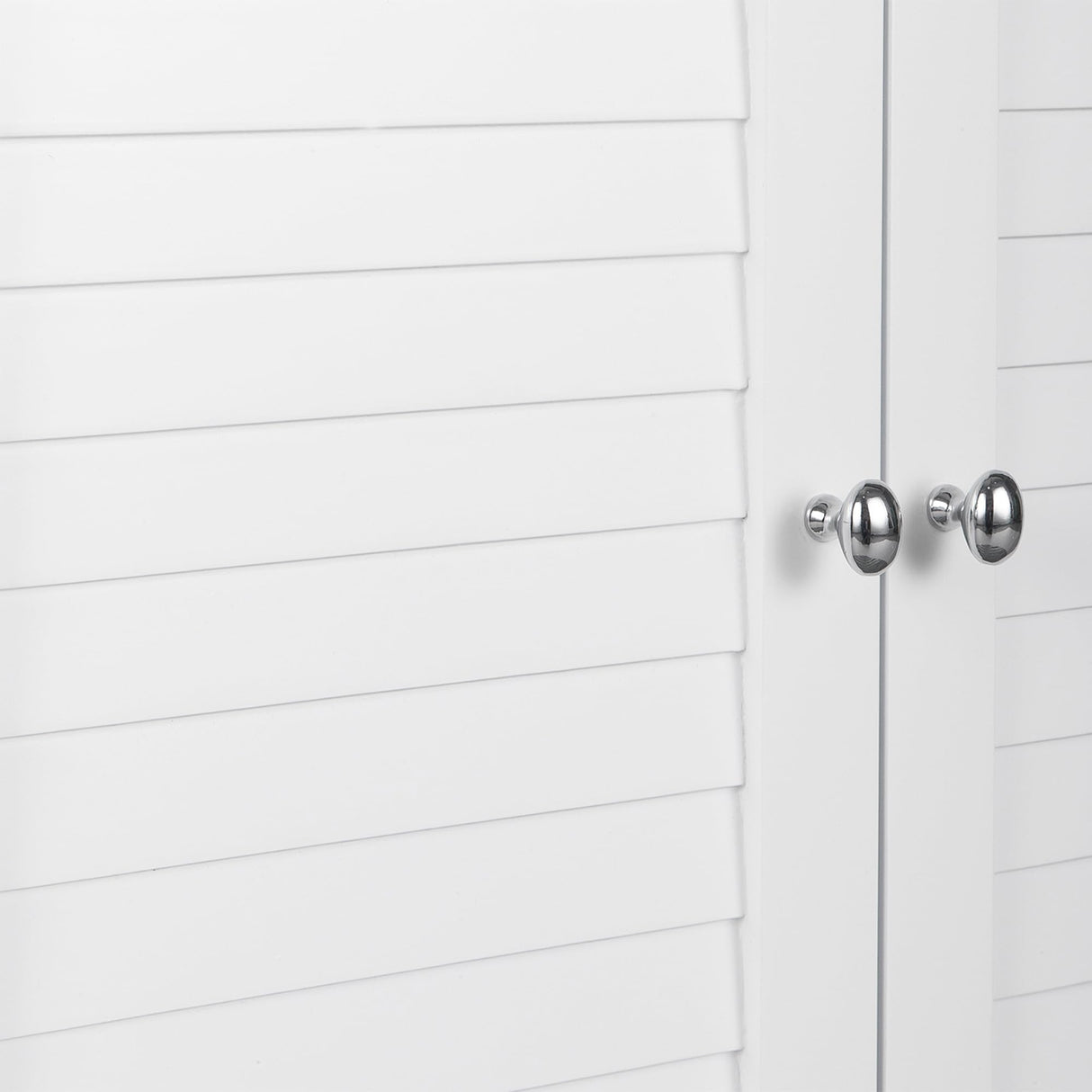 Fashions Glancy Two Shutter Doors Wooden Storage Stand Floor Cabinet White