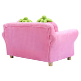 Double Seat Pink Children's Sofa with 2 Strawberry Pillows, Toddler Armrest Chair for Bedroom, Living Room, Large Soft for Kids Loveseat Toy for Baby Girls Preschool Gifts Presents