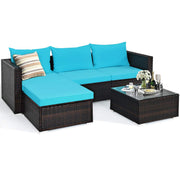 5 Piece Outdoor Patio Furniture Set, Sturdy Frame and Weight Capacity Up to 360 Pound