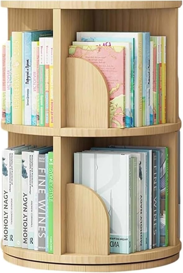 Rotating Bookshelf,Corner Bookshelf Olid Storage Rack Corner Shelves