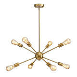 8-Light Sputnik Chandelier – Height Adjustable – Contemporary Modern Sputnik