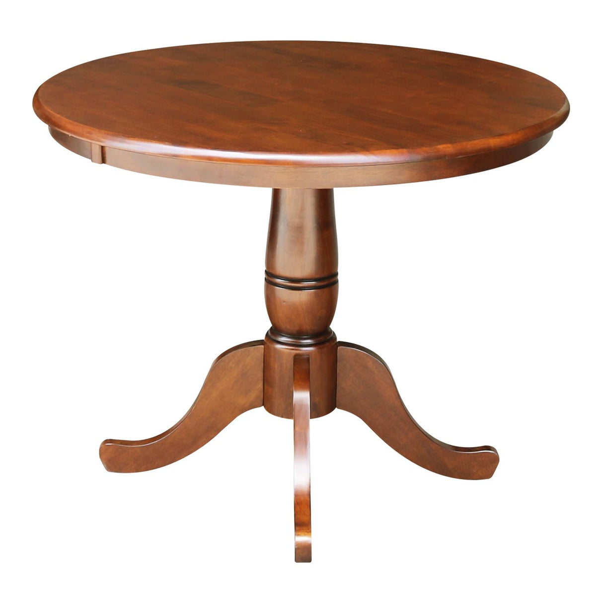 36-Inch Round Pedestal Table, 30-Inch, Espresso