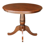 36-Inch Round Pedestal Table, 30-Inch, Espresso