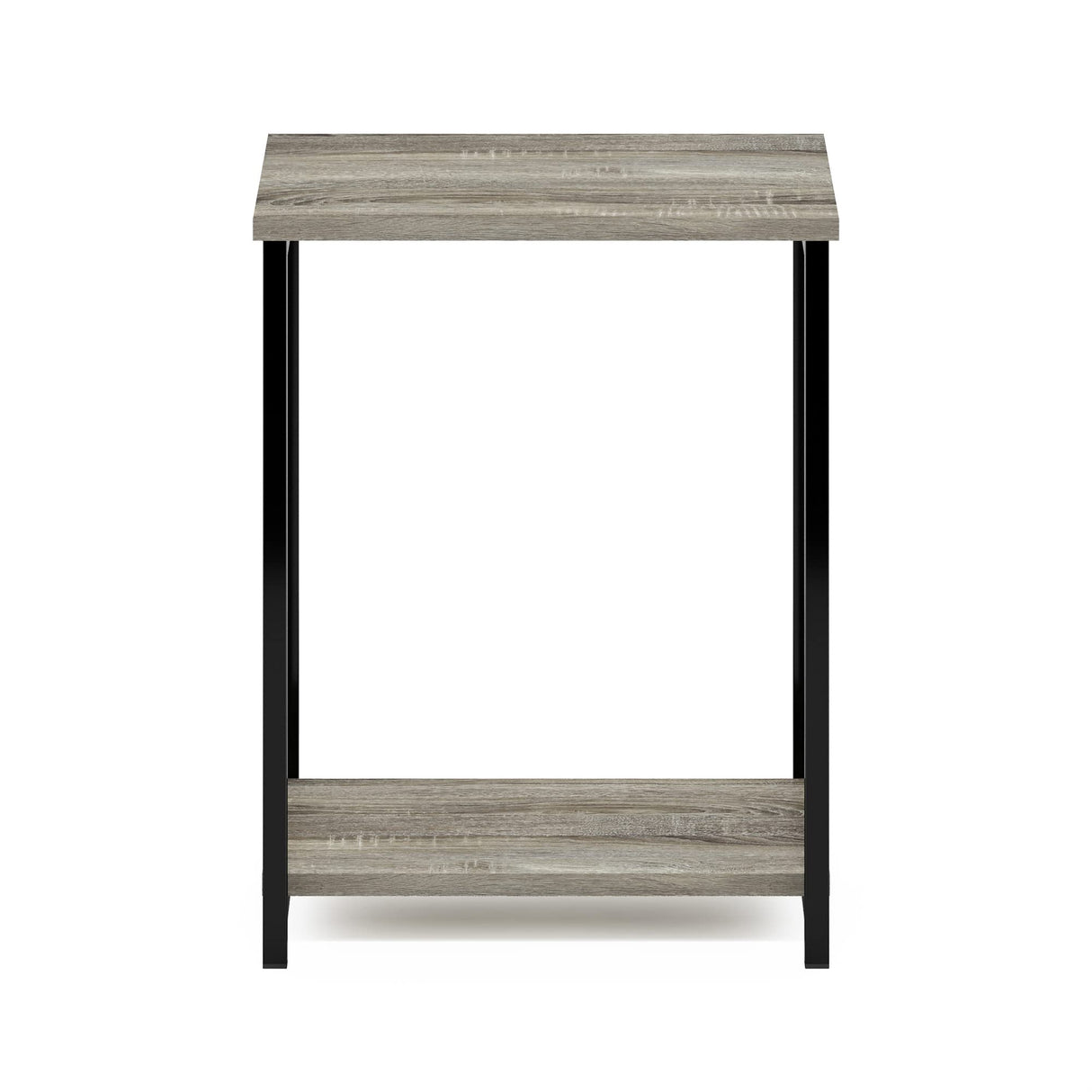 Simplistic Metal Frame End Table, 1-Pack, French Oak