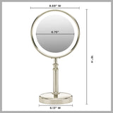 Reflections Double-Sided LED Lighted Tabletop Mount Vanity Makeup Mirror