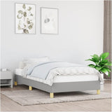 Bed Frame Light Gray 39.4"X74.8" Twin Fabric