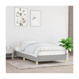 Bed Frame Light Gray 39.4"X74.8" Twin Fabric