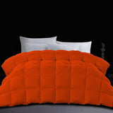 Down Comforter Yellow Oversized Queen Size,100% Soft Cotton 500 GSM Fill Power