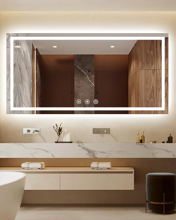 LED Bathroom Mirror,RGB Color Changing Bathroom Mirror
