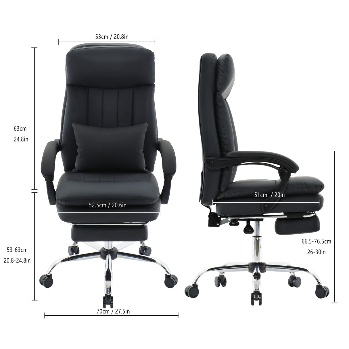 Office Chair, Big High Back PU Leather Computer Chair, Executive Office Chair