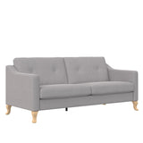 Tess Sofa with Soft Pocket Coil Cushions, Small Space Living Room Furniture, Light Gray