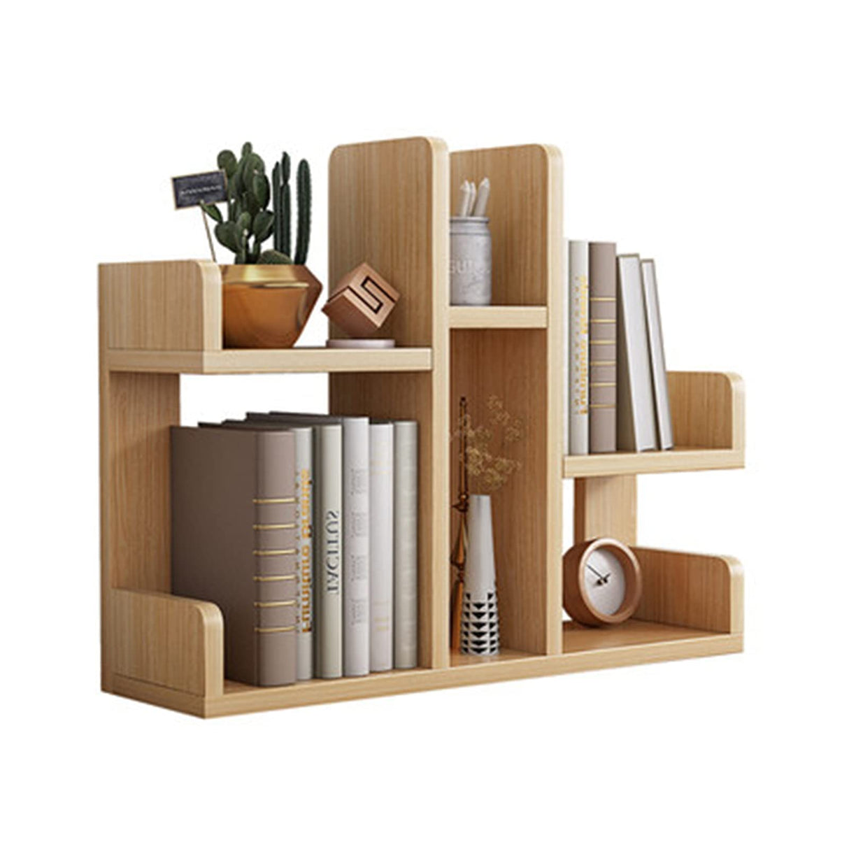 Wooden Bookshelf Floor Standing Bookcase Bookshelf Simple Modern Floor Desk