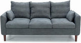 Sectional Sofa 3 Seat Couch, Modern Sofa with Solid Wood Legs, Couches Sofas for