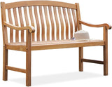 Outdoor Garden Bench for Patio Furniture, 4-Foot, Arie/Natural Teak