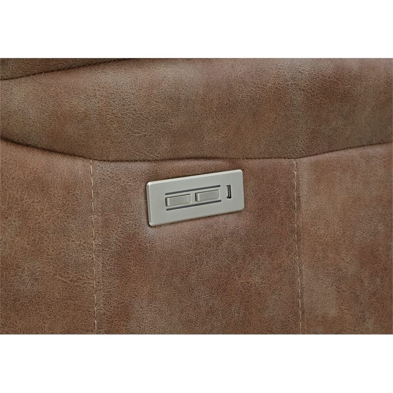 ModernaRest Caramel Power Recliner Chair with Adjustable Headrest