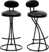 Modern Bar Stools Set of 2,Stools for Kitchen Counter with Velvet Cushion and Metal Legs