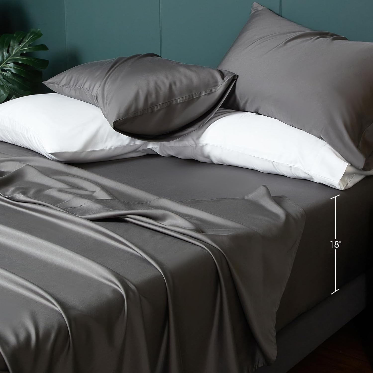 100% Eucalyptus Sheets Queen - Soft Tencel Sheets, Hypoallergenic, Moisture Wicking