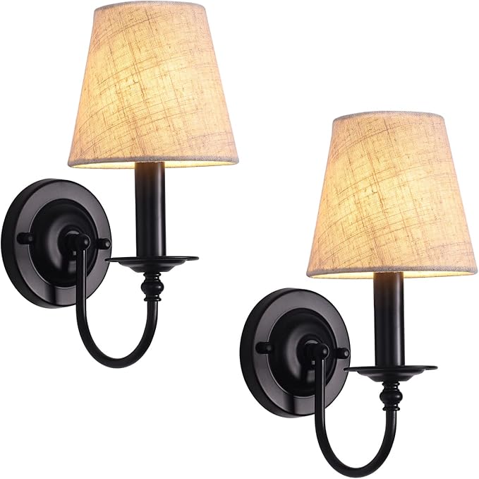 Gold Wall Sconces Set of Two, Modern Sconces Wall Lighting Vintage Wall Light Fixtures