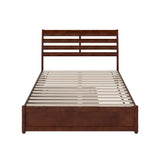 Handmade Home Full Platform Bed with Panel Footboard & Twin Trundle