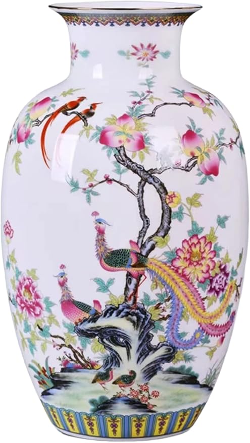 Chinese Ceramic vase White Large Chinese vase Porcelain Flower vase Chinese