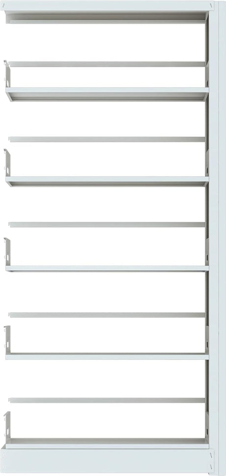 5-Tier Bookshelf, White Bookshelf with Adjustable Storage Shelves