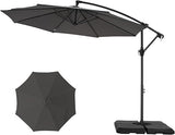 10 ft Cantilever Patio Umbrellas, Offset Hanging Outdoor Umbrella