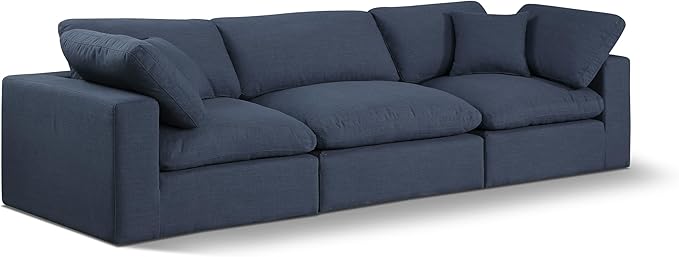 187Navy-S119 Comfy Collection Modern | Contemporary Upholstered Modular Sofa