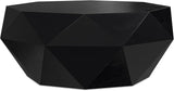 Turnbull Solid Mango Wood 34 inch Wide Polygon Contemporary Coffee Table in Walnut