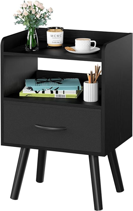 Night Stand with Drawer, Modern Nightstand, Bedside Tables