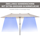 Extra Large 15ft Patio Umbrella, Double-Sided Outdoor Umbrella