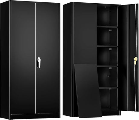 Steel SnapIt Storage Cabinet 72" Locking Metal Garage Storage Cabinet