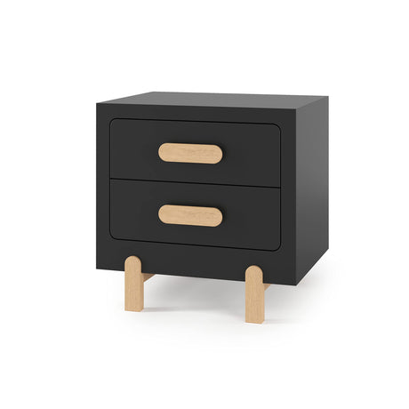 Park Heights 2 Drawer Nightstand for Nursery or Bedroom, Large Storage Drawer