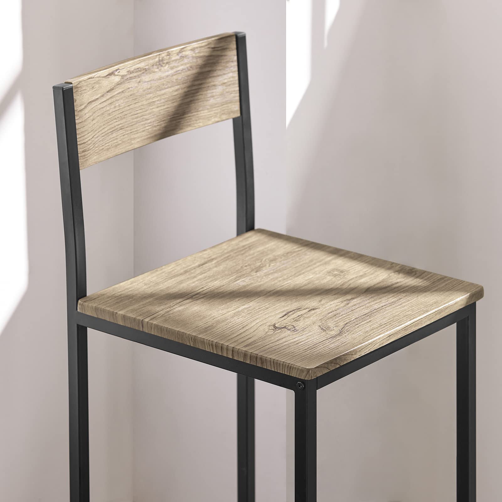 Haotian SoBuy 3 Piece Dining Set, Dining Table with 2 Stools, Bar Table Set