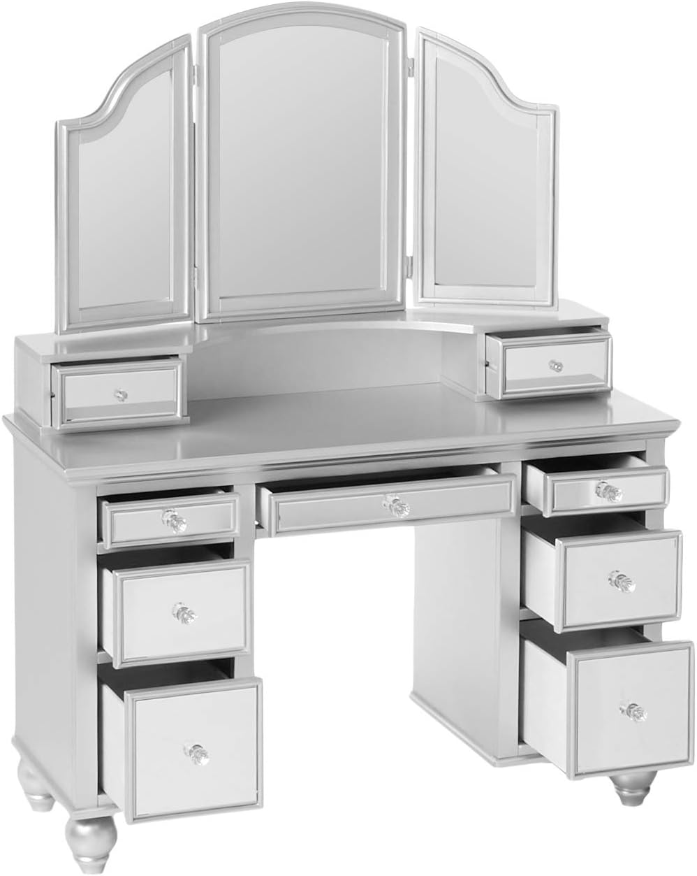 Tracy Silver Vanity with Stool