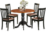 DLAN5-BLK-C 5 Piece Dining Room Table Set Includes a Round Kitchen Table