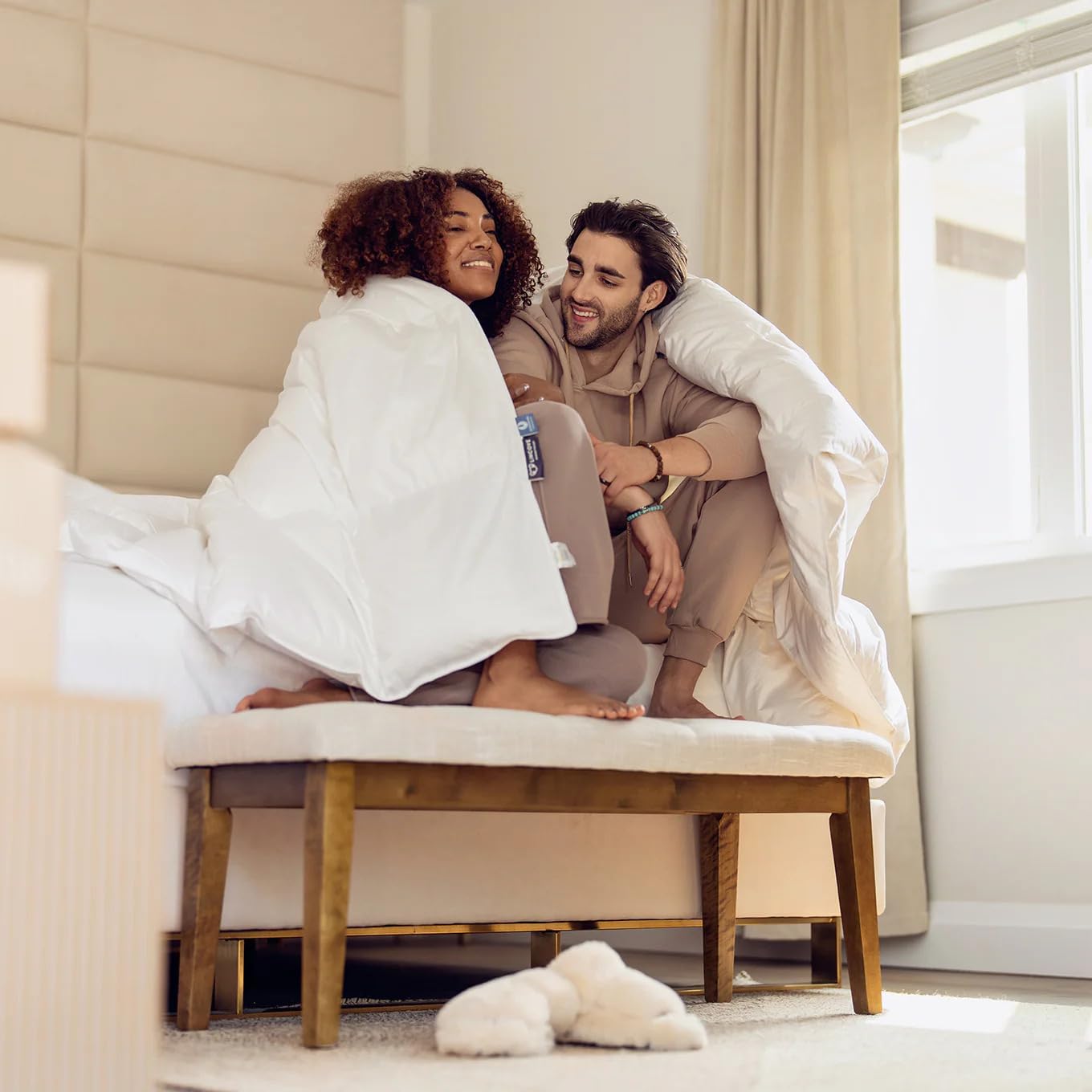 European Down Comforter King Size - Breathable, Ultra-Soft & Fluffy Comforter Filled