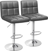 Bar Stools Modern PU Leather Adjustable Swivel Barstools