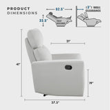 Recliner Chair Living Room Reclining Sofa Chair, Home Theater Seating, Wall Hugger