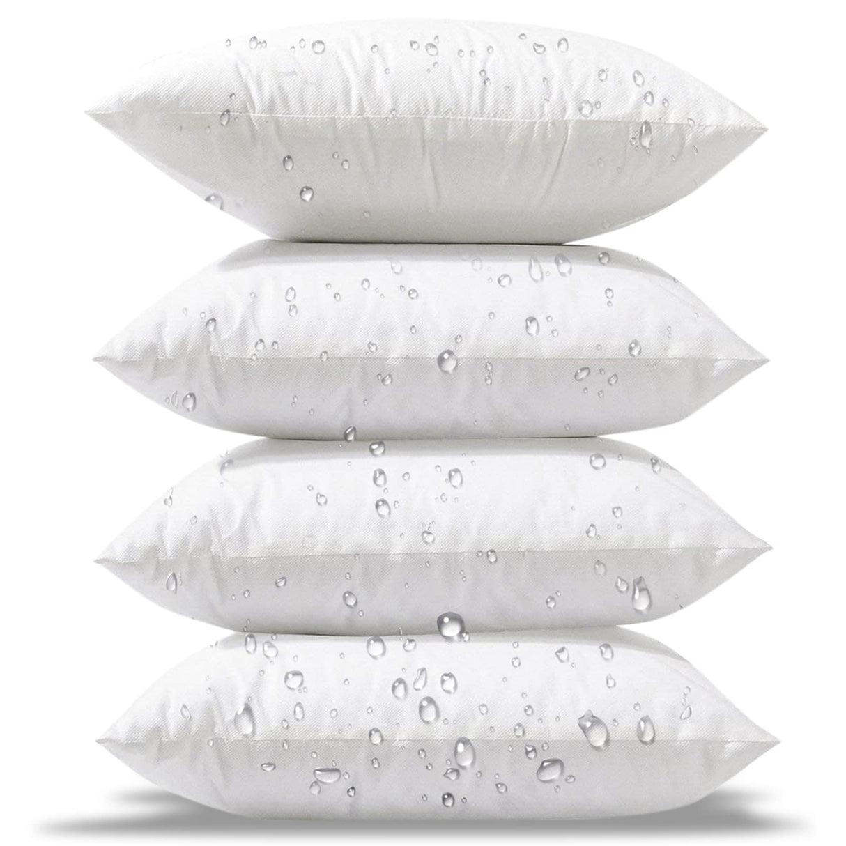 20 x 20 Outdoor Pillow Inserts - Pack of 4 Outdoor Pillows Water Resistant