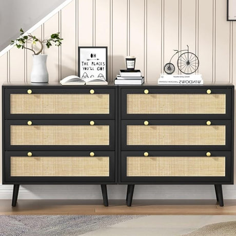 White Dresser for Bedroom with 3 Drawers, Modern Wood 3 Drawer Dresser