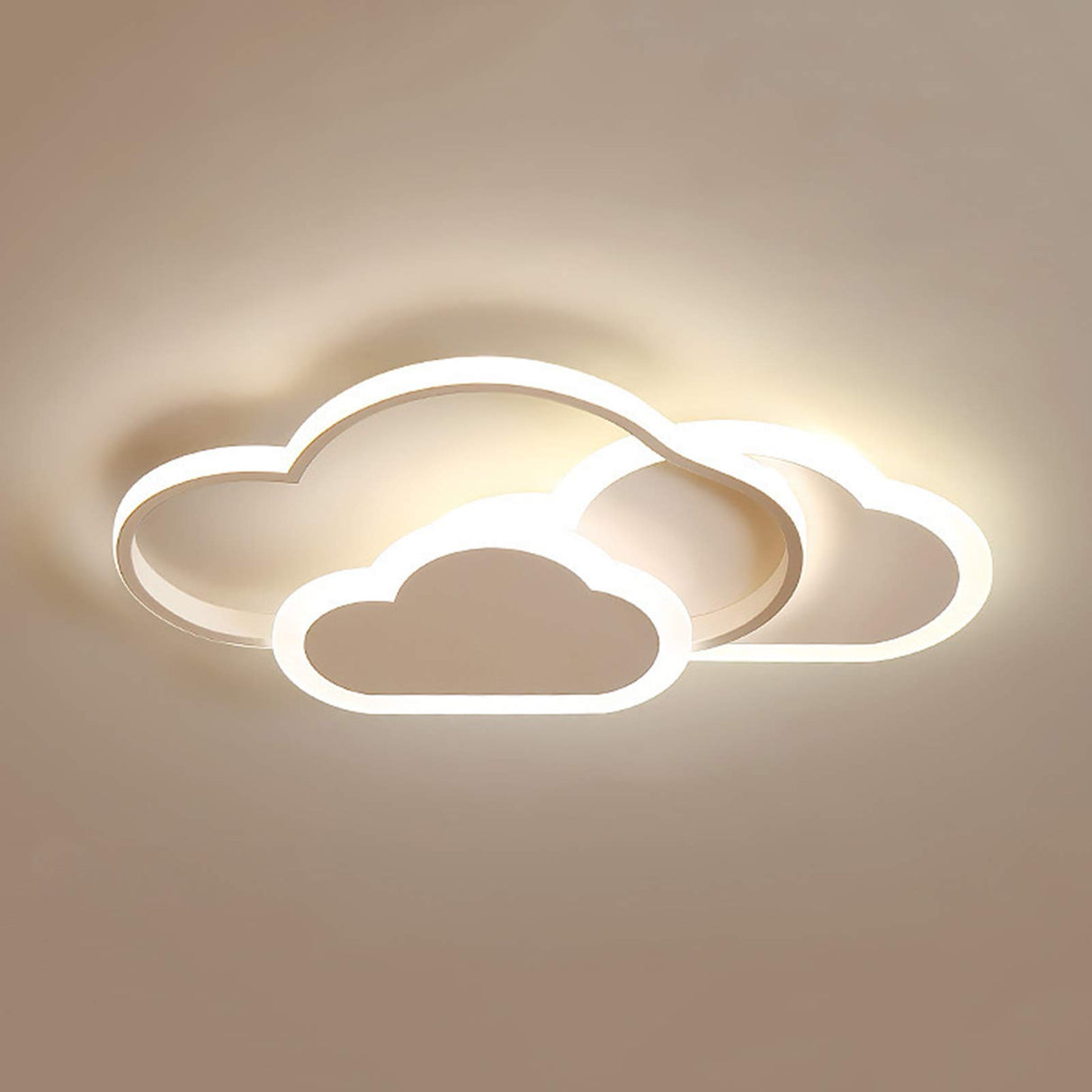 Dimmable LED Cloud Ceiling Light - Modern Flush Mount Lamp for Kids Room