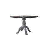 KAREGWT Karen Farmhouse Style Wood Round Dining Table in Weathered Gray