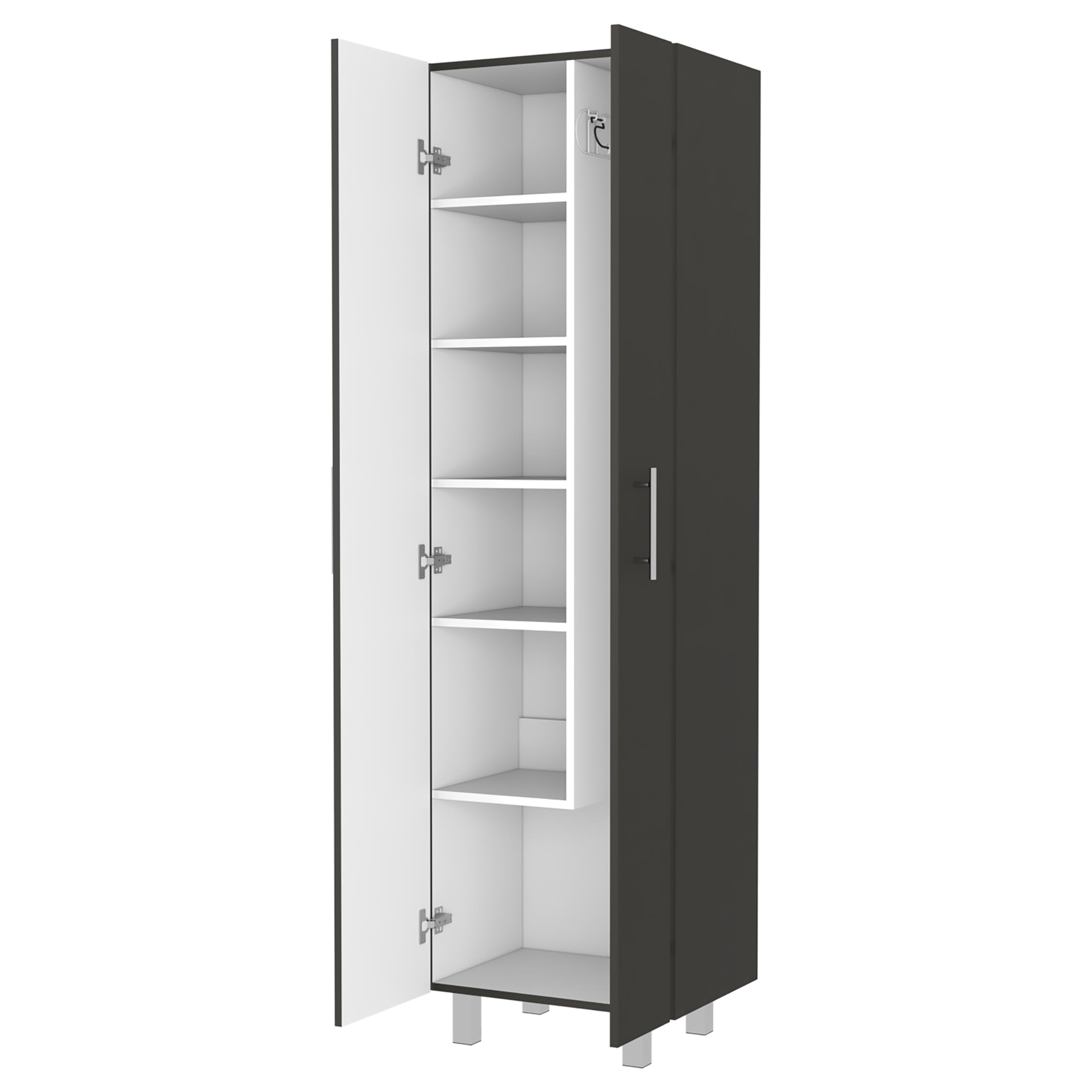 Office Cabinets, 15.16"x20.16"x71.34", Black