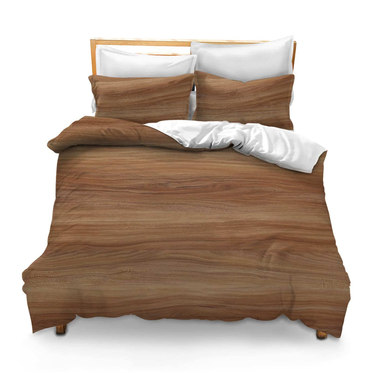 Printed Comforter Cover Set Full Size Trees Wood Yellow Wood Oak Fragrant Wood