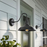 14 Inch Large Dusk to Dawn Gooseneck Light for Farmhouse, 2 Pack Outdoor Barn Lights