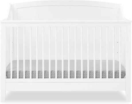 Yuzu Convertible All-Stages Bassinet, Midi, Full-Size Crib in White, Greenguard Gold