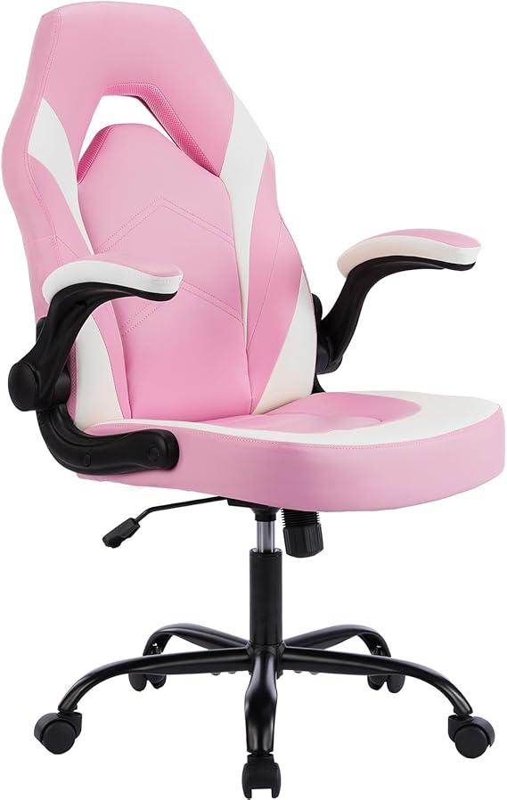 Ergonomic Computer Gaming Chair - Home Office Desk with PU Leather Lumbar Support