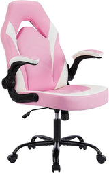Ergonomic Computer Gaming Chair - Home Office Desk with PU Leather Lumbar Support