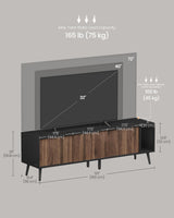 72-Inch TV Stand with Storage - Toolless Assembly Entertainment Center