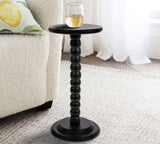 Stacked Pedestal Cocktail Side Table, Black